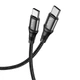 Кабель Hoco Type-C to Type-C Exquisito charging data cable X50 |1m, 5A, 100W| Колір black - изображение 1