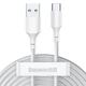 Кабель Baseus Type-C Simple Wisdom Data Cable Kit |1.5m, 5A| (2PCS-Set) (TZCATZJ-02) - зображення 1