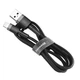 Кабель Baseus Cafule USB 2.0 to Lightning 1.5A 2M Чорний/Сірий (CALKLF-CG1) - зображення 1