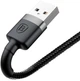 Кабель Baseus Cafule USB 2.0 to Lightning 1.5A 2M Чорний/Сірий (CALKLF-CG1) - зображення 3