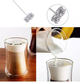 Портативний міксер капучинатор для вершків та молока Milk Frother спінювач молока з Чашею 450мл. та Подвійним вінчиком + 2 батарейки Чорний - зображення 8