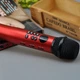 Беспроводной Bluetooth микрофон для караоке 9ВТ MicMagic Premium L598 c Функцией записи песен и тканевый Чехлом c функцией сменной Батареи Red (WB573084) - изображение 6