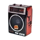 Радіоприймач Golon RX-078 FM AM USB та SD слот ліхтарик Чорний/Червоний (3712) - зображення 1