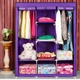 Шкаф тканевый складной HCX «88130 purple» 130х45х175 см Сиреневый - изображение 4