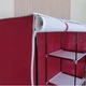 Тканинний збірної шафа HCX «Сакура» 105х45х170 см Бордовий (D6-03) - зображення 5