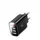 Сетевое зарядное устройство Baseus Mirror Lake Intelligent Digital Display (3USB, 3.4A) Black - изображение 2