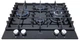 Варочная поверхность газовая Luxor RG 650 BGL SS Wok + круглая подставка WOK в подарок, черный - изображение 1