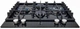 Варочная поверхность газовая Luxor RG 650 BGL SS Wok + круглая подставка WOK в подарок, черный - изображение 3