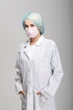 Одноразова шапка-берет модель Шарлот Medicom 100 шт в упаковці Блакитна - изображение 3