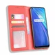 Чехол-книжка Deexe Retro Style для Realme 6 / 6s - Red - изображение 5