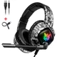 Игровые наушники Onikuma K19 с микрофоном и LED RGB подсветкой проводные White (K19) - изображение 1