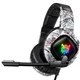 Игровые наушники Onikuma K19 с микрофоном и LED RGB подсветкой проводные White (K19) - изображение 2