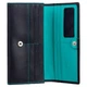 Кошелек женский кожаный Visconti Topaz Black/Aqua (CD21 BLK/AQUA) - изображение 2