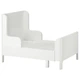 Каркас детской кровати IKEA BUSUNGE 80x200 см регулируемый белый 703.057.00 - изображение 1