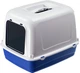 Закрытый туалет для кошек Ferplast Clear Cat 20 55x40x38 см Синий (72053199 - Blue) - изображение 1