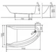 Ванна акриловая KOLO MIRRA 170х110 (XWA3370001) правосторонняя + подголовник SP006 + ножки SN8 - изображение 2