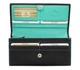 Женский кожаный кошелек VISCONTI CD21 BLK/AQUA черный с бирюзовым - изображение 2