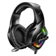 Ігрові дротові навушники Onikuma K1-B з мікрофоном і RGB підсвіткою Black (K1-B) - зображення 2