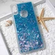 Чехол Glitter для Xiaomi Redmi Note 7 / Redmi Note 7 Pro Бампер Жидкий блеск звезды Синий - изображение 3