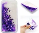 Чехол Glitter для Samsung Galaxy J7 2015 / J700 Бампер Жидкий блеск фиолетовый - изображение 3