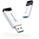 USB флеш накопитель eXceleram 128GB H2 Series White/Black USB 3.1 Gen 1 (EXU3H2W128) - изображение 1