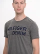 Футболка хлопковая длинная мужская Tommy Hilfiger 9016.1 S Темно-серая - изображение 4