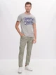 Футболка хлопковая длинная мужская Tommy Hilfiger 9625.2 S Серая - изображение 3