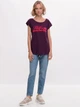 Футболка хлопковая женская Tommy Hilfiger 9636.4 M Фиолетовая - изображение 3