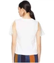 Футболка See by Chloe T-Shirt with Lace Overlay White Powder, L (46) (11065362) - изображение 4