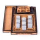 Камені для віскі в подарунковій упаковці Whiskey stones Original Wood 9шт зі стеатиту + мішечок Сірі - зображення 1