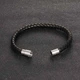 Чоловічий шкіряний браслет Primo Collar Black з магнітною застібкою Primo BA101946 чорний - зображення 2