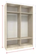 Шкаф купе Luxe Studio Стандарт-2 ДСП/Зеркало с Пескоструем 1600x2200x600 двухдверный (88512) - изображение 2