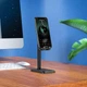 Подставка для телефонов и планшетов настольная HOCO Stable telescopic desktop stand (4.7-10"). Black - изображение 3