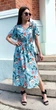 Летнее женское платье с разрезом 00558 KML XS-S (42-44) Голубой (K - 558 А) - изображение 4