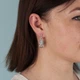 Серьги из серебра с куб. циркониями и шпинелью 1735087 - изображение 2