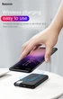 УМБ Baseus Thin Version 10000mAh 2.1A с Беспроводной зарядкой Qi 5W Черный - изображение 2