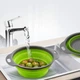 Дуршлаг складной силиконовый для овощей и фруктов Kitchen Craft Серый с зелёным(Kitd_235Gr) - изображение 4