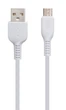 Кабель зарядный (переходной) Hoco X20 USB - micro USB 1 метр 2.4A White - изображение 1