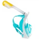 Детская полнолицевая маска для плавания FREE BREATH (XS) M2068G с креплением для камеры Бирюзовый - изображение 7