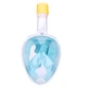 Детская полнолицевая маска для плавания FREE BREATH (XS) M2068G с креплением для камеры Бирюзовый - изображение 4