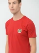Футболка хлопковая длинная мужская Tommy Hilfiger 10024.3 L Красная - изображение 4