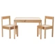 Столик детский IKEA LATT и 2 стула белый сосна 501.784.11 - изображение 1