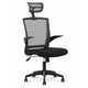 Чорно-сіре робоче крісло Valor Halmar 64x115x62 (V-CH-VALOR-FOT) 155897 - зображення 1