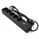 Мережевий фільтр живлення Patron 1.8 m (SP-52) + 2 USB 2.0, 2.1 A , 5 троянд. BLACK (EXT-PN-SP-52-USB) - зображення 1