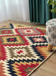 Плетений двосторонній килим Shana Zummi 160x230 см червоний з жовтогарячим - зображення 3