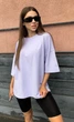Костюм жіночий футболка оверсайз та шорти - велосипедки KML 00559A M (44-46) Лавандовий (K -559А/3 A) - зображення 2