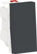 Выключатель 1-клавишный кнопочный Schneider Electric Unica New 10А, 1 модуль Антрацит (NU310654) - изображение 1