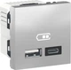 Двойная USB розетка Schneider Electric Unica New A+C Алюминий (NU301830) - изображение 1