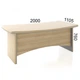 Офисный стол руководителя Salita Альянс в Дубе 21/103d 200x115x76h - изображение 2
