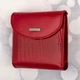 Гаманець жіночий шкіряний тонкий Kafa з блокуванням RFID-сигналів, червоний (AE419 laky) - зображення 5